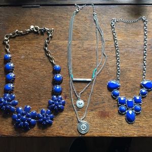 Three costume necklaces